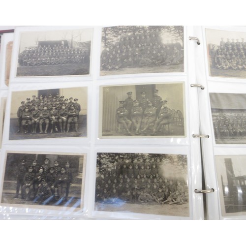 170 - Two WW1 postcard albums with large collections of postcards/photographs, largely from WW1 to incl. v... 