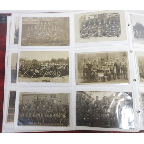170 - Two WW1 postcard albums with large collections of postcards/photographs, largely from WW1 to incl. v... 