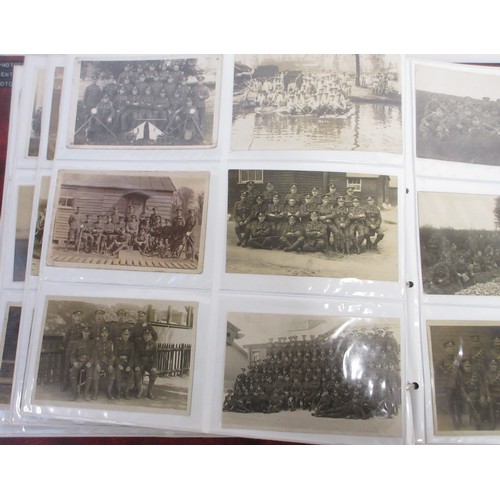 170 - Two WW1 postcard albums with large collections of postcards/photographs, largely from WW1 to incl. v... 