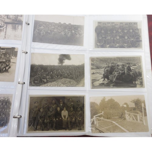 170 - Two WW1 postcard albums with large collections of postcards/photographs, largely from WW1 to incl. v... 