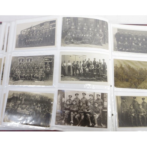 170 - Two WW1 postcard albums with large collections of postcards/photographs, largely from WW1 to incl. v... 