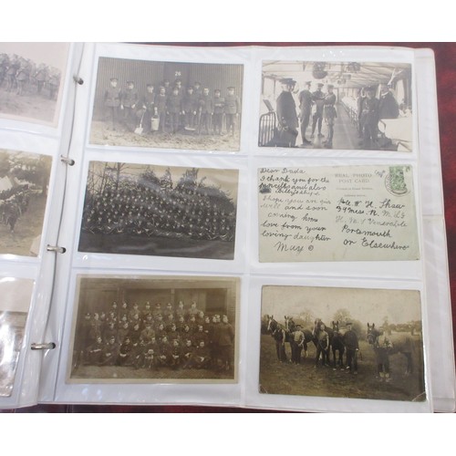 170 - Two WW1 postcard albums with large collections of postcards/photographs, largely from WW1 to incl. v... 