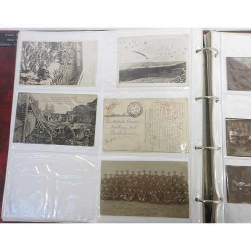 170 - Two WW1 postcard albums with large collections of postcards/photographs, largely from WW1 to incl. v... 