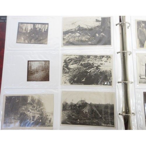 170 - Two WW1 postcard albums with large collections of postcards/photographs, largely from WW1 to incl. v... 