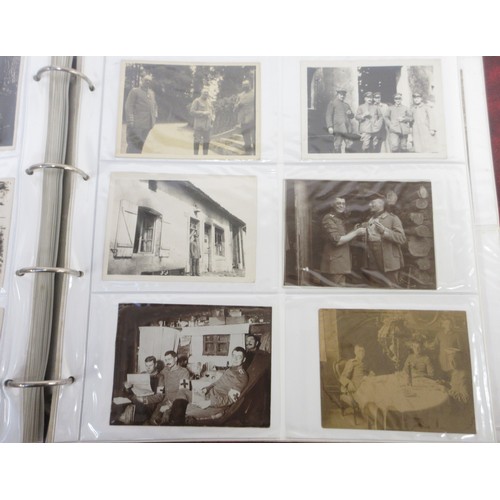 170 - Two WW1 postcard albums with large collections of postcards/photographs, largely from WW1 to incl. v... 