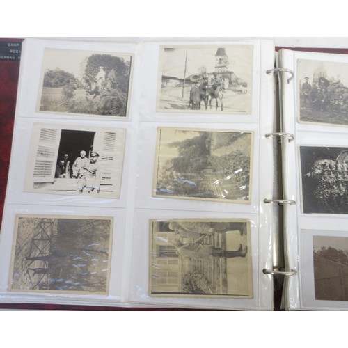 170 - Two WW1 postcard albums with large collections of postcards/photographs, largely from WW1 to incl. v... 