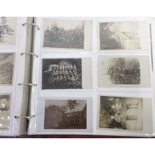 170 - Two WW1 postcard albums with large collections of postcards/photographs, largely from WW1 to incl. v... 