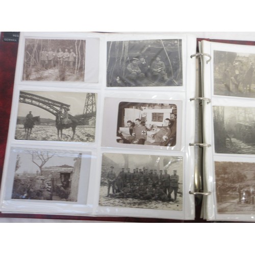 170 - Two WW1 postcard albums with large collections of postcards/photographs, largely from WW1 to incl. v... 