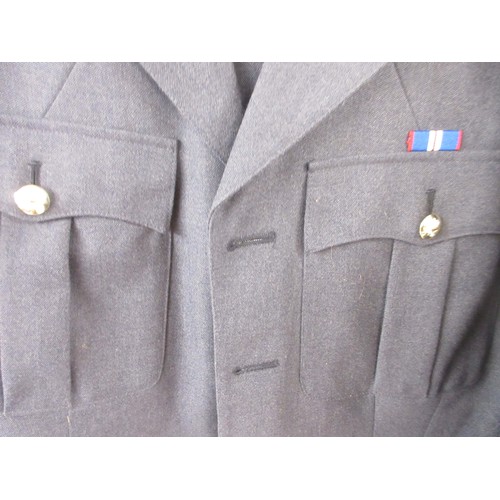 193 - Two RAF dress jackets, one No.1 Dress with trousers, both with medal ribbon strips, size M

Bradleys... 