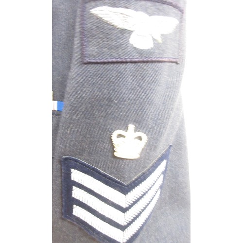 193 - Two RAF dress jackets, one No.1 Dress with trousers, both with medal ribbon strips, size M

Bradleys... 
