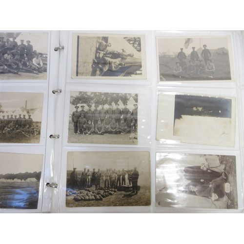171 - Two WW1 postcard albums to incl. personal letters, POW cards/photos, parades/inspections, Daily Mail... 