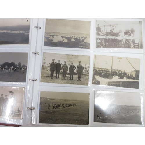 171 - Two WW1 postcard albums to incl. personal letters, POW cards/photos, parades/inspections, Daily Mail... 
