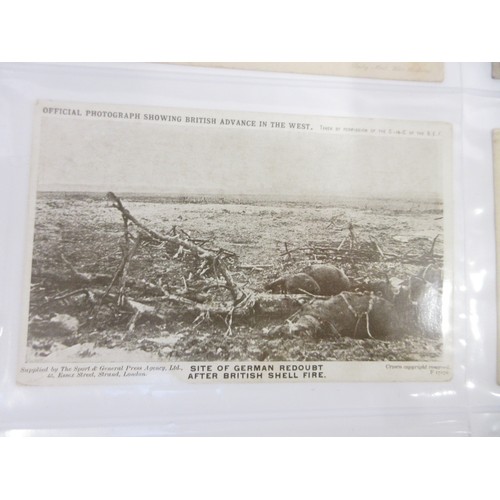 171 - Two WW1 postcard albums to incl. personal letters, POW cards/photos, parades/inspections, Daily Mail... 