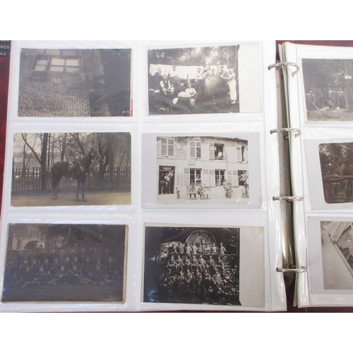 170 - Two WW1 postcard albums with large collections of postcards/photographs, largely from WW1 to incl. v... 