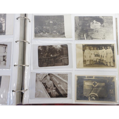 170 - Two WW1 postcard albums with large collections of postcards/photographs, largely from WW1 to incl. v... 