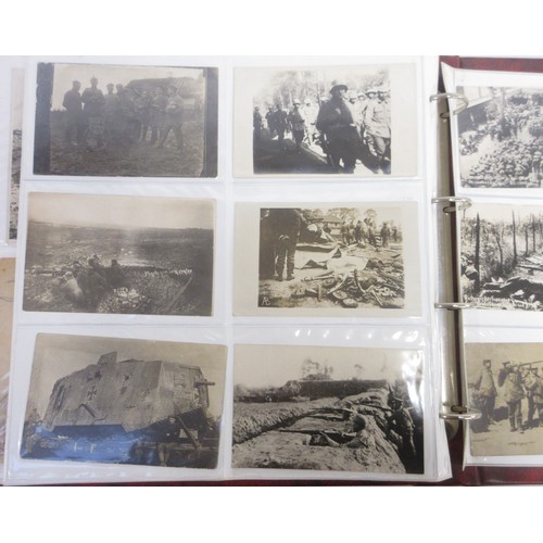 170 - Two WW1 postcard albums with large collections of postcards/photographs, largely from WW1 to incl. v... 