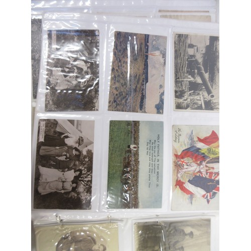 171 - Two WW1 postcard albums to incl. personal letters, POW cards/photos, parades/inspections, Daily Mail... 