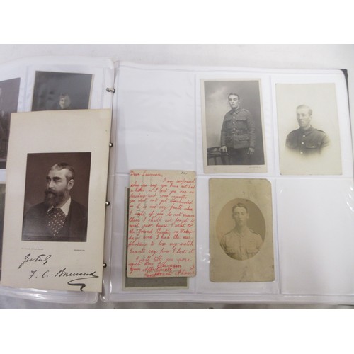 171 - Two WW1 postcard albums to incl. personal letters, POW cards/photos, parades/inspections, Daily Mail... 