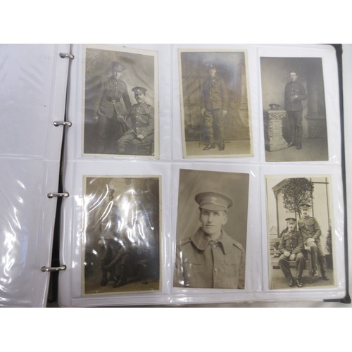 171 - Two WW1 postcard albums to incl. personal letters, POW cards/photos, parades/inspections, Daily Mail... 