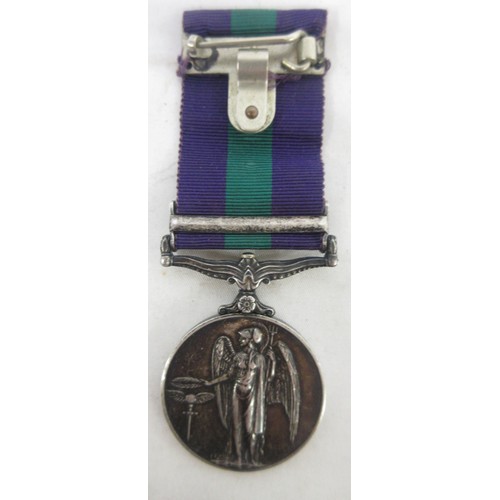 52 - General Service Medal (Elizabeth II) with Malaya clasp To. 22929664 Fus. E. F. Wheatley. R.W.F

Brad... 
