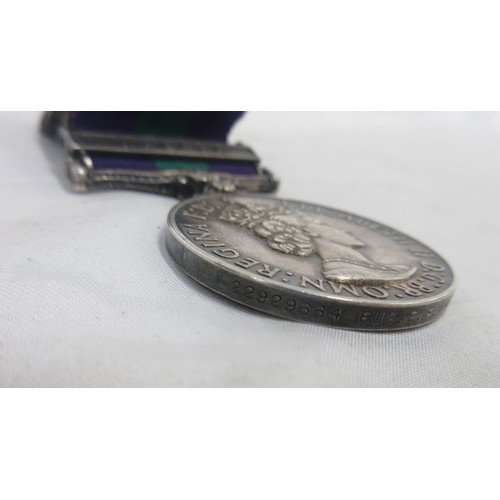 52 - General Service Medal (Elizabeth II) with Malaya clasp To. 22929664 Fus. E. F. Wheatley. R.W.F

Brad... 