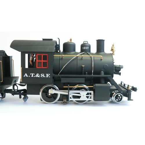 286 - LGB G gauge American Outline 2-4-0 A.T.&S.F. Santa Fe electric locomotive model with tender in excel... 