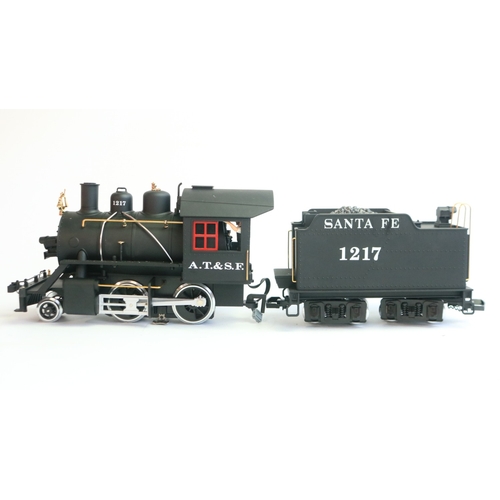 286 - LGB G gauge American Outline 2-4-0 A.T.&S.F. Santa Fe electric locomotive model with tender in excel... 