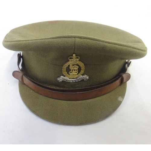 162 - Mixed collection of militaria items incl. Sam Brown, Army officers cap (by Moss Bros), leather holst... 