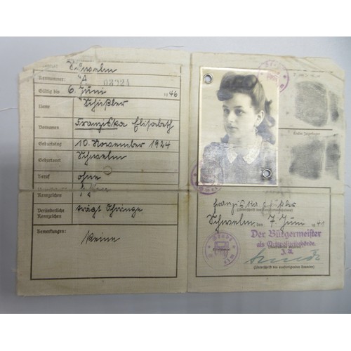 165 - Collection of mostly WW2 related ephemera incl. Ration Book Two, two silk cigarette cards, soldier's... 
