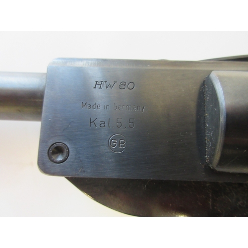 432 - Weihrauch HW80 break barrel air rifle, .22Cal, 51cm barrel length

Bradleys shipping POA https://www... 