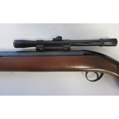434 - BSA top loading under lever .22 Air rifle, with BSA 4X20 scope, serial number GN60222

Bradleys ship... 