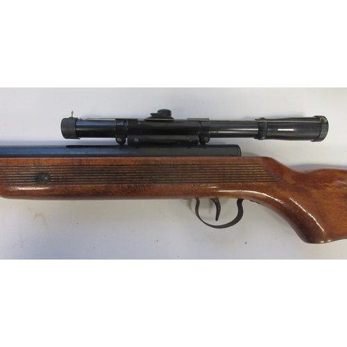 435 - Unnamed .22 break barrel air rifle with Milbro 4X15 scope. Webley & Scott 'Ranger'.177 break barrel ... 
