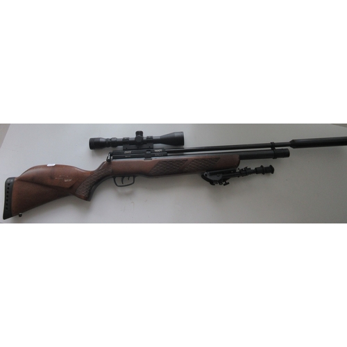 441 - Gamo 'Coyote' PCP .22 air rifle, bolt action magazine fed, bipod, wooden stock, Gamo 3-9x40 scope

B... 