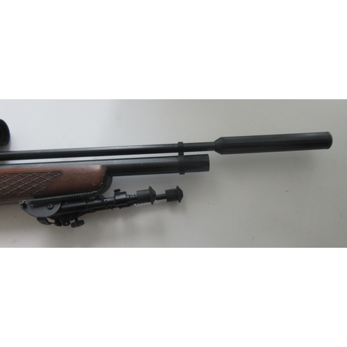 441 - Gamo 'Coyote' PCP .22 air rifle, bolt action magazine fed, bipod, wooden stock, Gamo 3-9x40 scope

B... 
