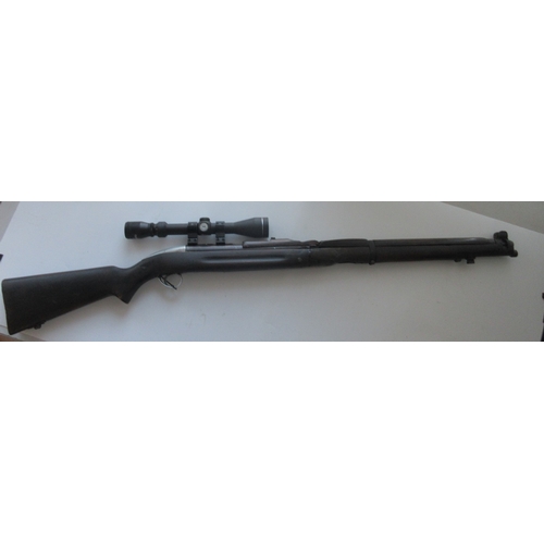 447 - Unusual BSA Airsporter Mk2 .22 air rifle, under lever action with top loader. With added pieces of a... 
