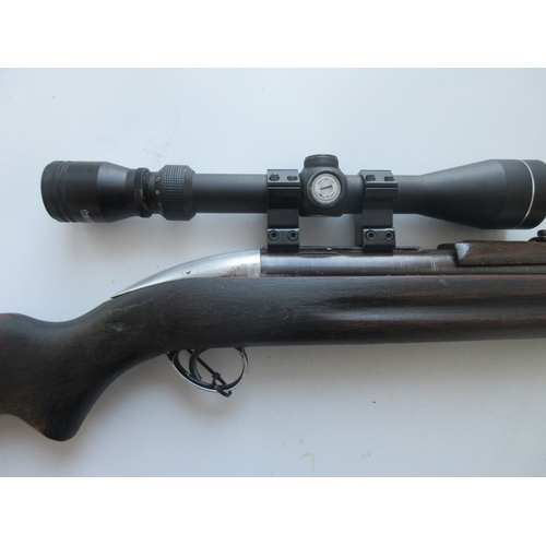 447 - Unusual BSA Airsporter Mk2 .22 air rifle, under lever action with top loader. With added pieces of a... 