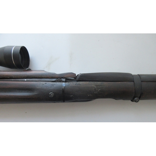 447 - Unusual BSA Airsporter Mk2 .22 air rifle, under lever action with top loader. With added pieces of a... 