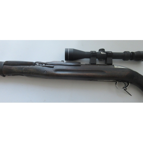 447 - Unusual BSA Airsporter Mk2 .22 air rifle, under lever action with top loader. With added pieces of a... 