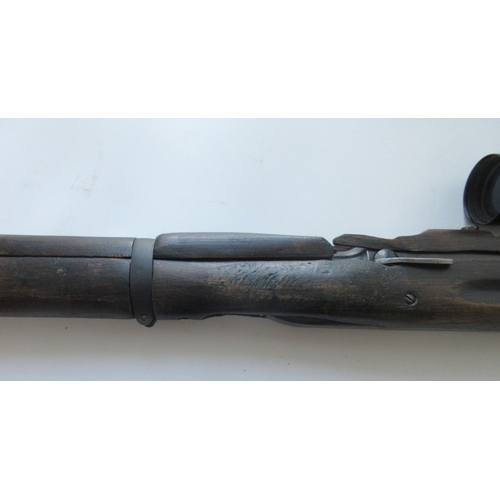 447 - Unusual BSA Airsporter Mk2 .22 air rifle, under lever action with top loader. With added pieces of a... 
