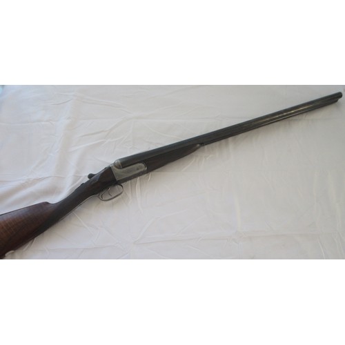 452 - SHOTGUN CERTIFICATE REQUIRED William Ford side by side 12 bore shotgun, 28