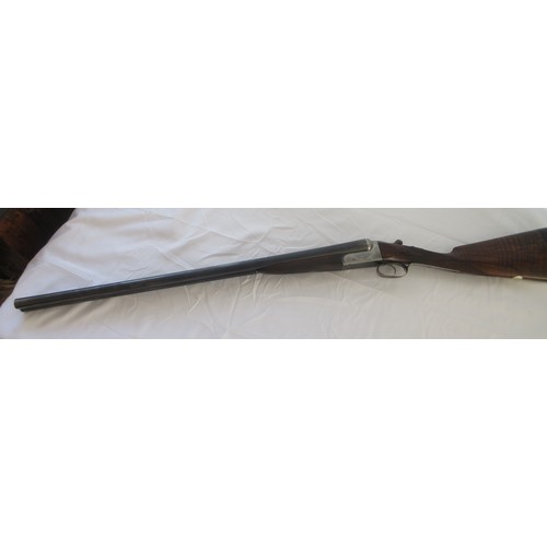 452 - SHOTGUN CERTIFICATE REQUIRED William Ford side by side 12 bore shotgun, 28