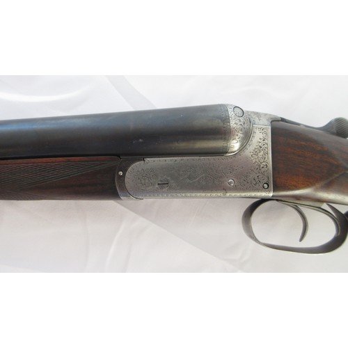 452 - SHOTGUN CERTIFICATE REQUIRED William Ford side by side 12 bore shotgun, 28