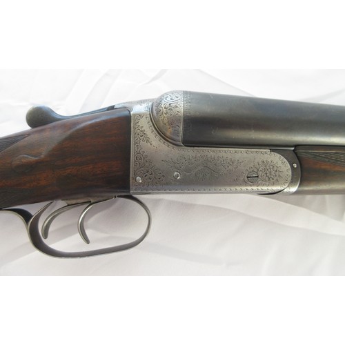 452 - SHOTGUN CERTIFICATE REQUIRED William Ford side by side 12 bore shotgun, 28