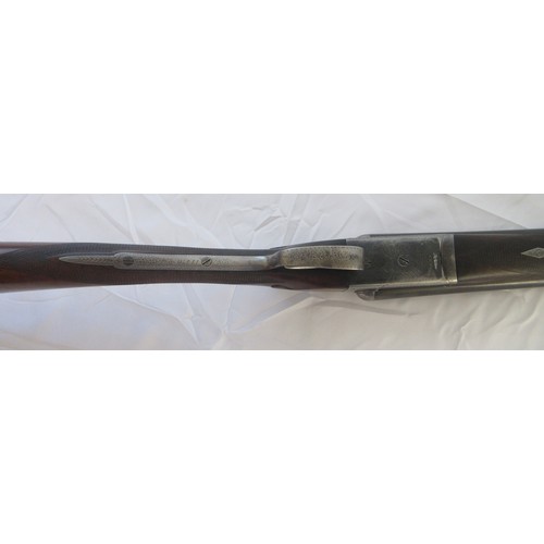 452 - SHOTGUN CERTIFICATE REQUIRED William Ford side by side 12 bore shotgun, 28