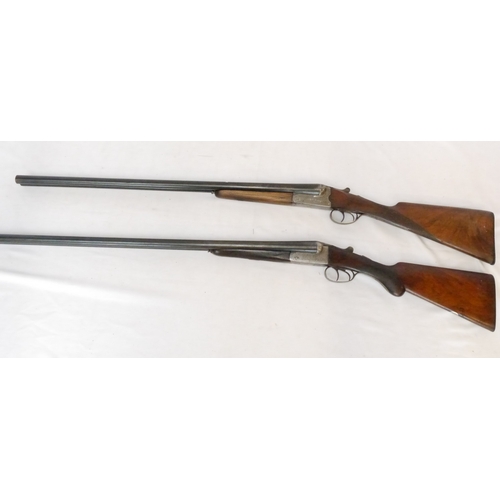 454 - Shotgun certificate required - Midland Gun Co 12B side by side shotgun serial no.95281 and a Ligano ... 