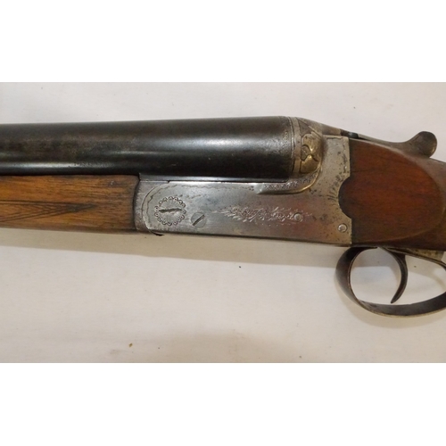 454 - Shotgun certificate required - Midland Gun Co 12B side by side shotgun serial no.95281 and a Ligano ... 