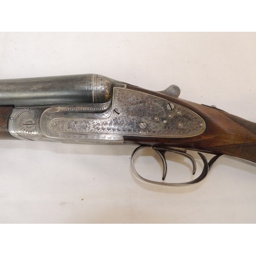 457 - Shotgun certificate required - Larranaga 12B Side-By-Side Shotgun, Ejector, Double Trigger, Barrel L... 