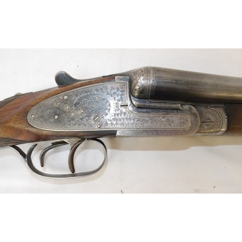 457 - Shotgun certificate required - Larranaga 12B Side-By-Side Shotgun, Ejector, Double Trigger, Barrel L... 