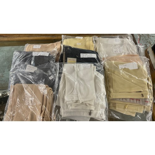 164 - Collection of ladies Harry Hall jodhpurs five cream, two white, one black and one grey. Five pairs s... 