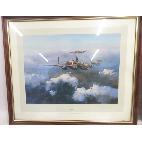 178 - Five framed military prints by Robert Taylor incl. 'First of Many' L40cm x W55cm, two 'Spitfire' pri... 